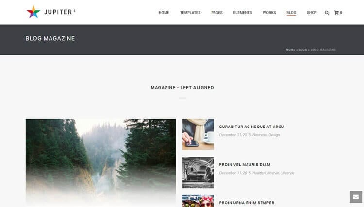 Jupiter WordPress Theme Review Magazine