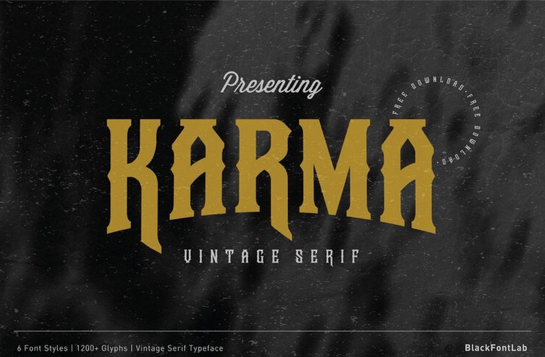 Karma - Free Vintage Heavy Metal Font