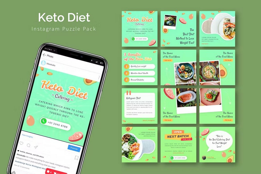 Keto Diet - Instagram Puzzle Template