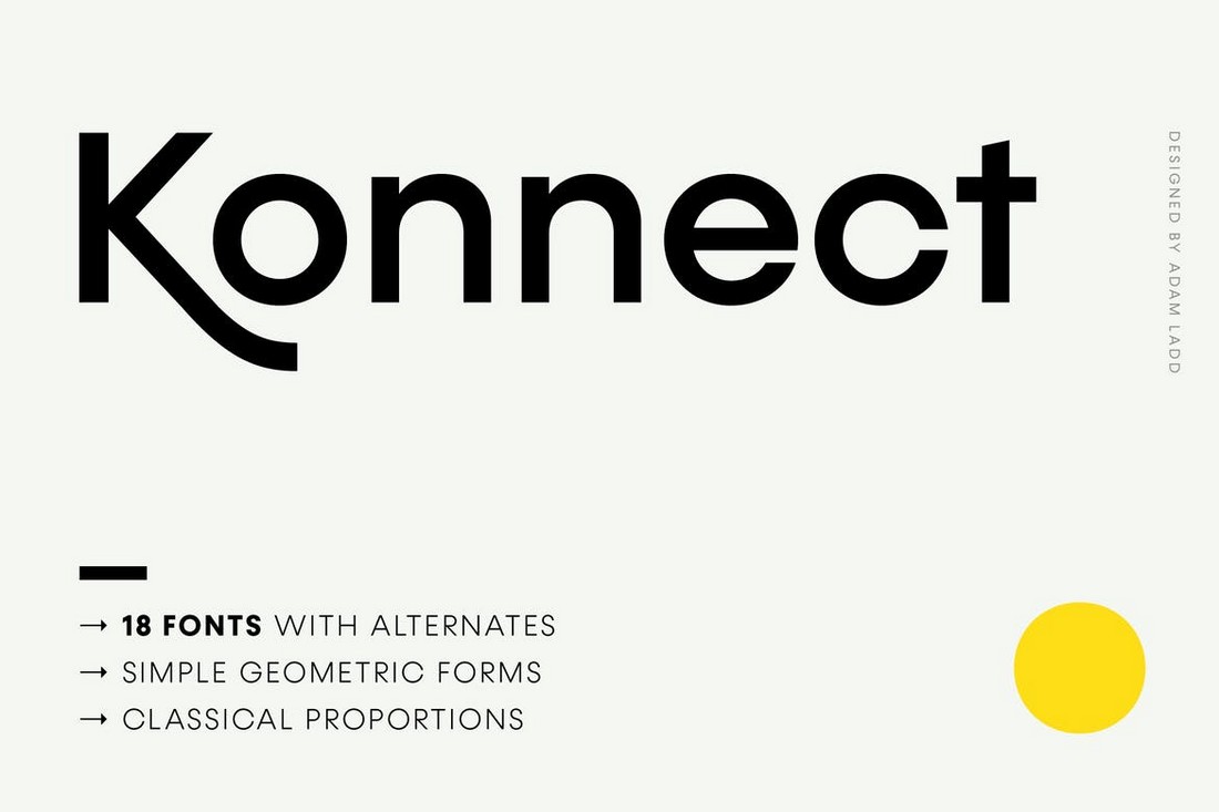 Konnect - Modern Geometric Font Family