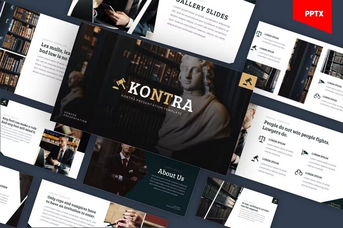 Kontra - Attourney & Lawyer Powerpoint Template