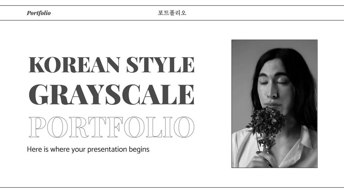 Korean Style - Free Google Slides Portfolio Template