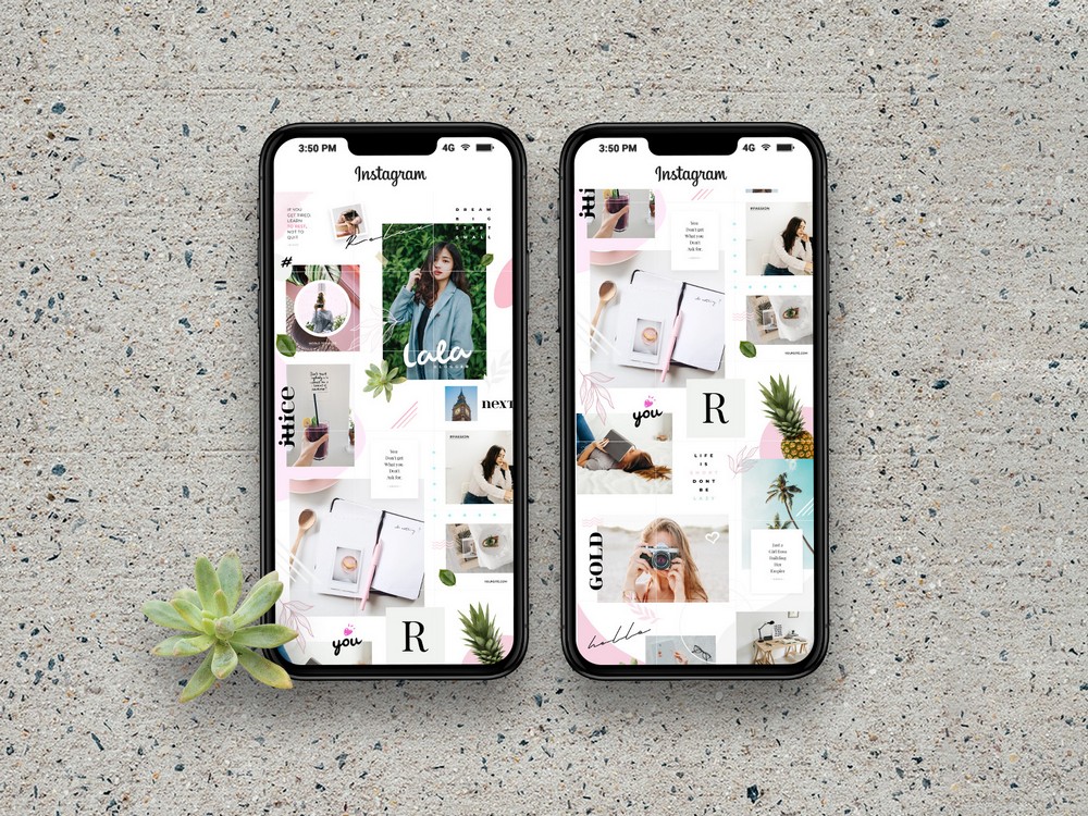 Lala - Template Kotak Puzzle Instagram Gratis