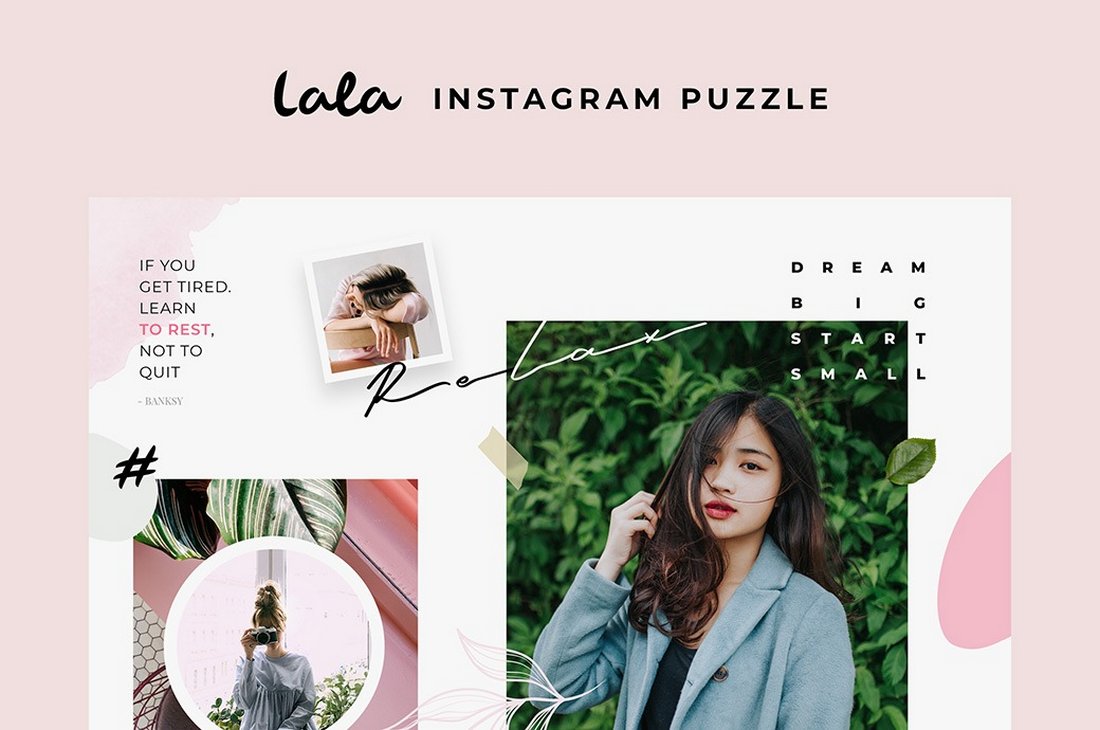 Lala - Free Instagram Puzzle Template