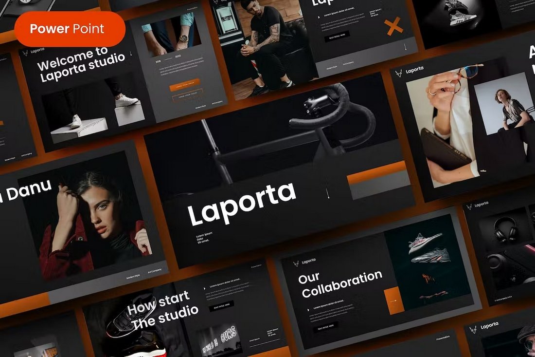 Laporta - Dark & Elegant PowerPoint Template