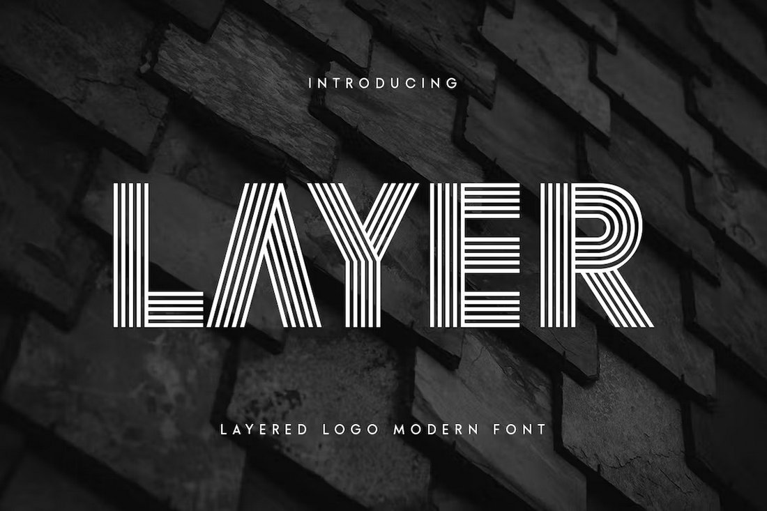 Layer - Layered Modern Business Logo Font