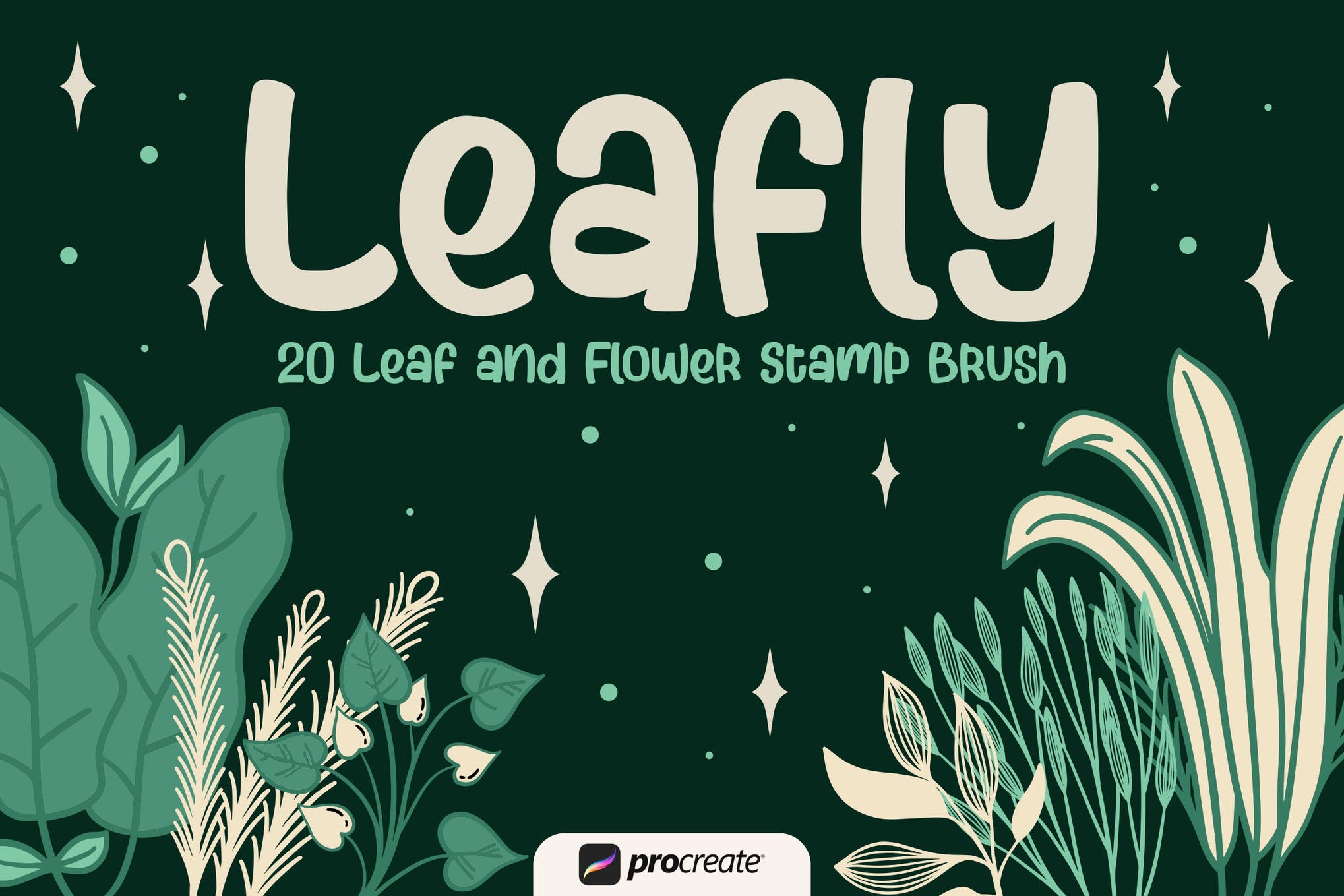 Leafly - Procreate Stamp Brush