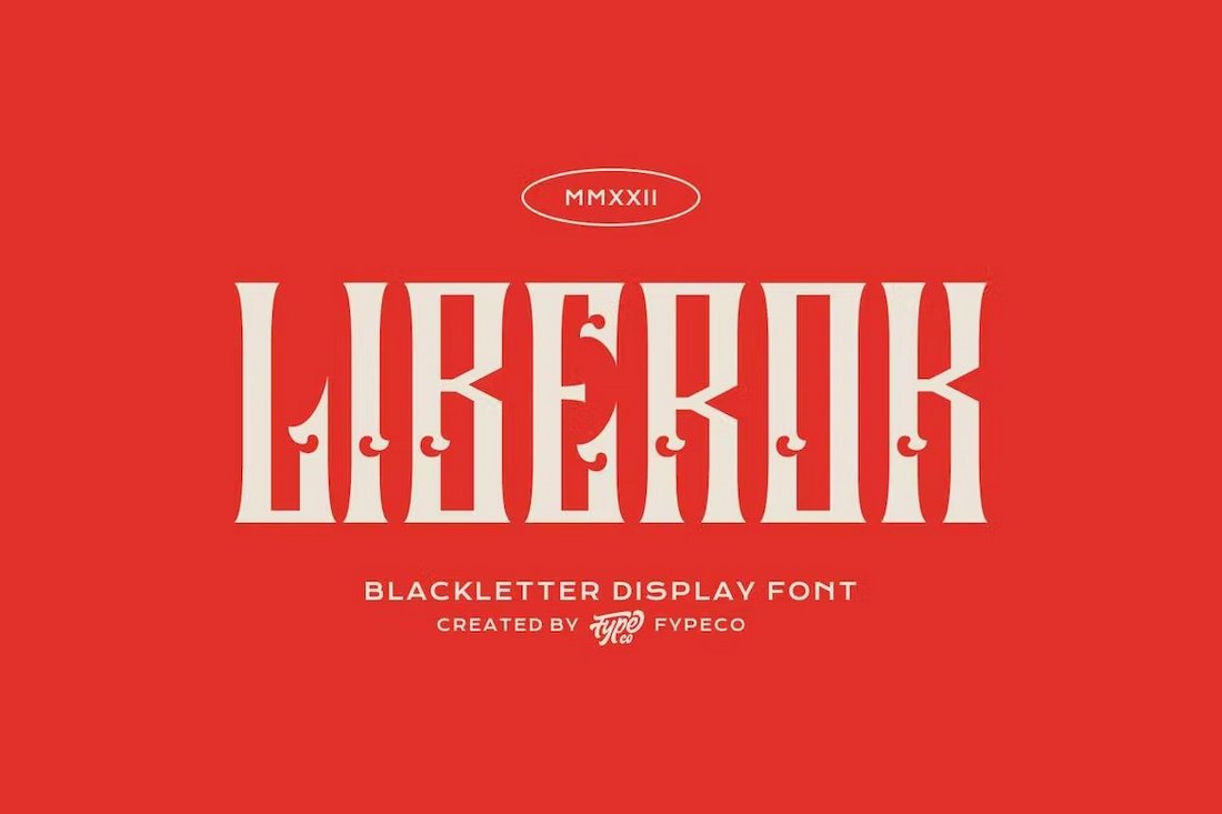 Liberok - Blackletter Narrow Font