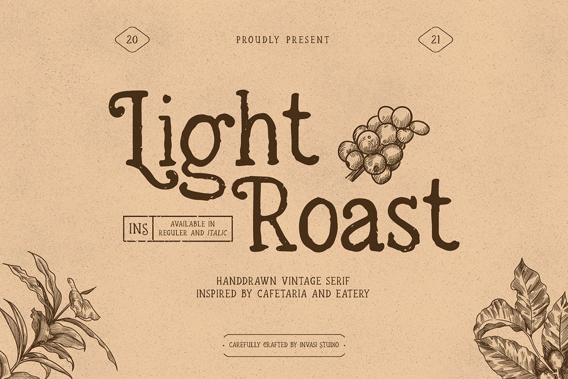 Light Roast - Handdrawn Serif