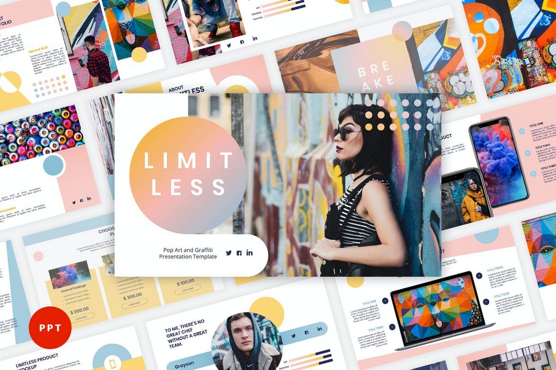 Limitless - Pop Art & Graffiti PowerPoint Template