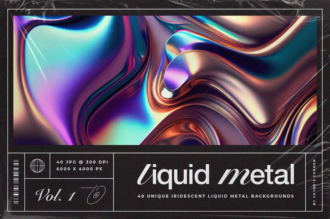 Liquid Metal Textures & Backgrounds