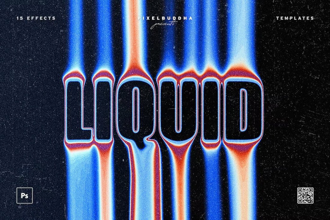 Liquid Text Effects Collection for Photoshop