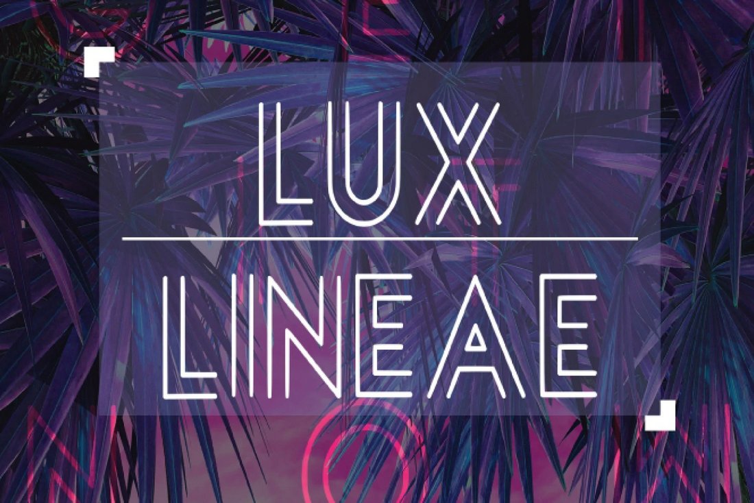 Lux Lineae - Free Outline Font