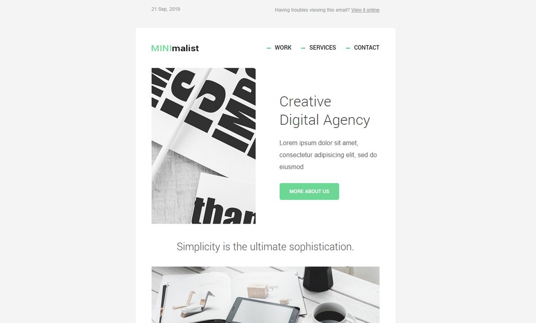 MINImalist - Free HTML Email Template