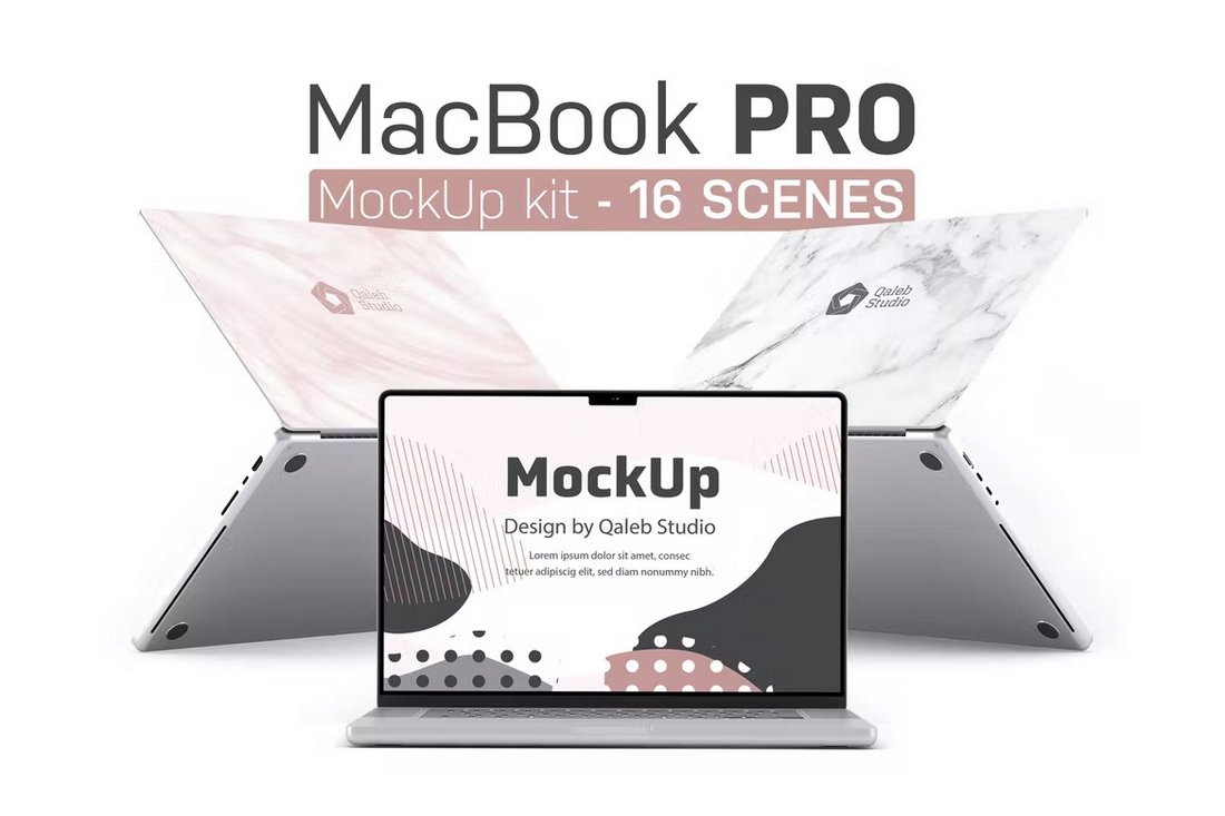 MacBook Pro Photoshop Mockup Templates Kit