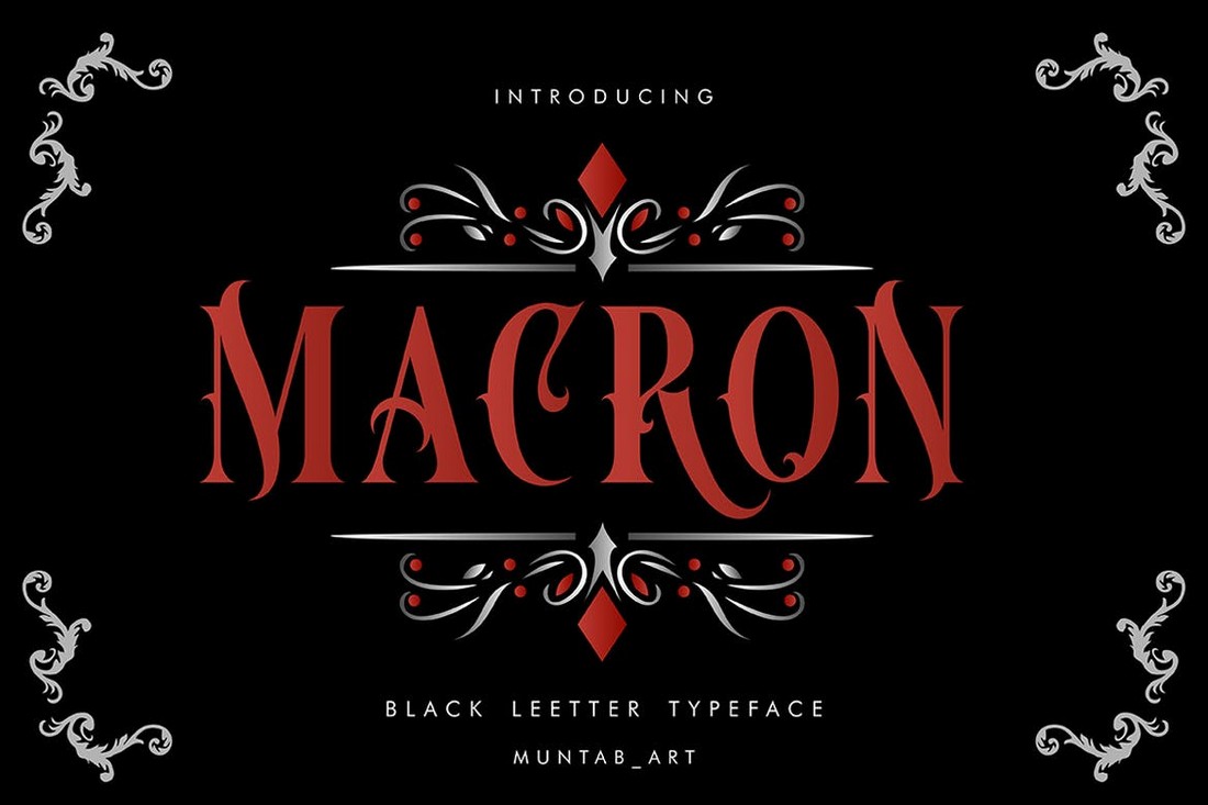 Macron - Vintorian Art Nouveau Font