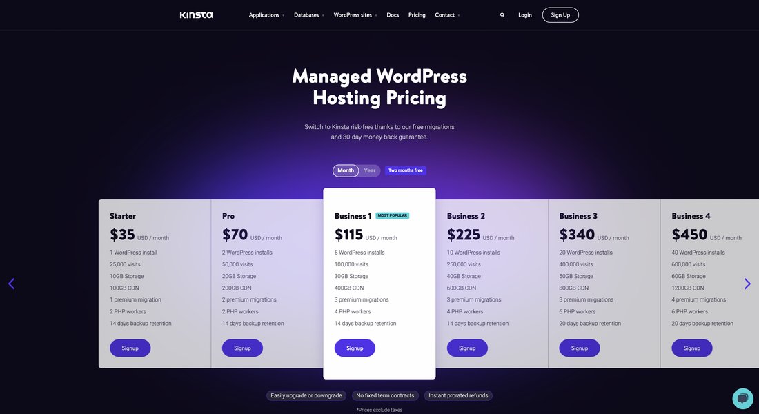 Managed WordPress Monthly Pricing 1440px