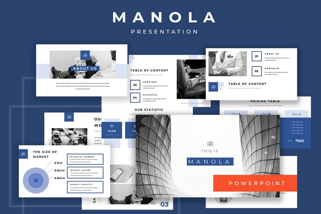 Manola - Pitch Deck Powerpoint Presentation