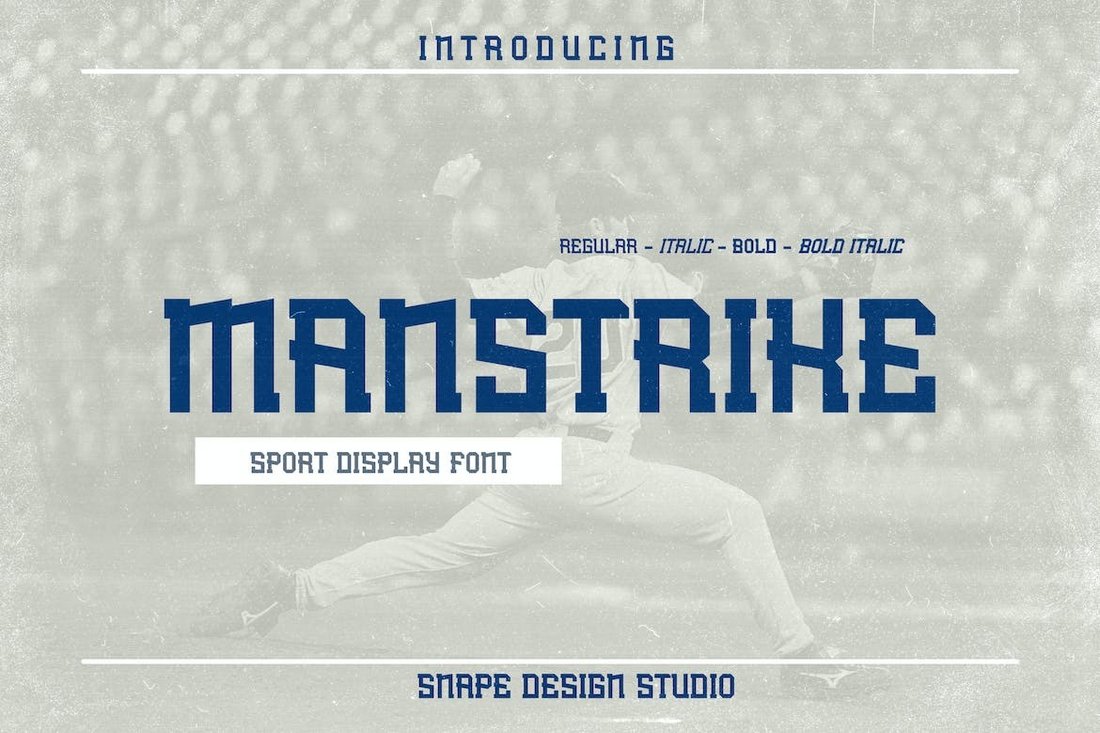 Manstrike - Sport Baseball Font