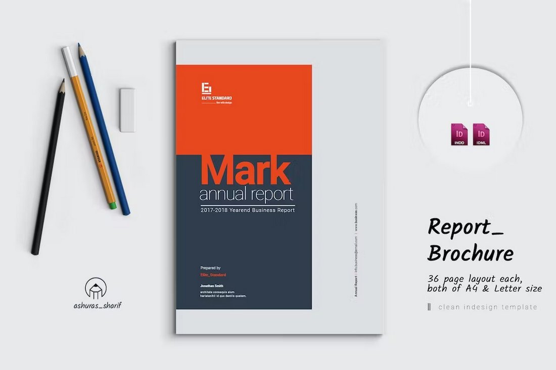 Mark Annual Report Template for InDesign