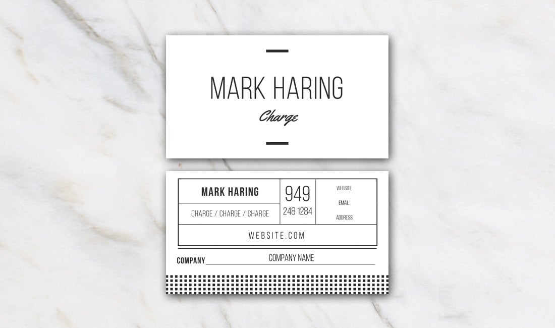 Mark Haring - Free Business Card Template for Word