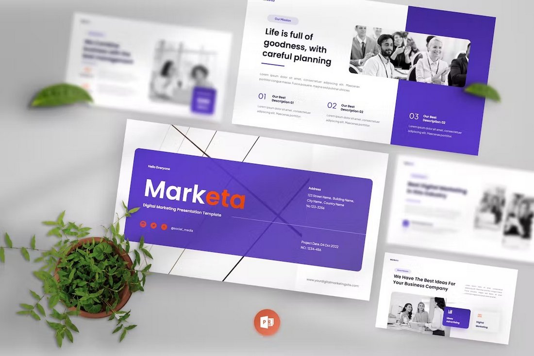 Marketa - Digital Marketing PowerPoint Template