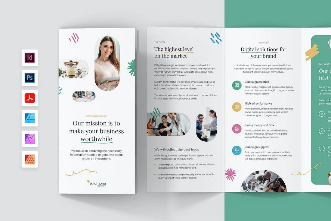 Marketing Agency Brochure Tri-Fold Template