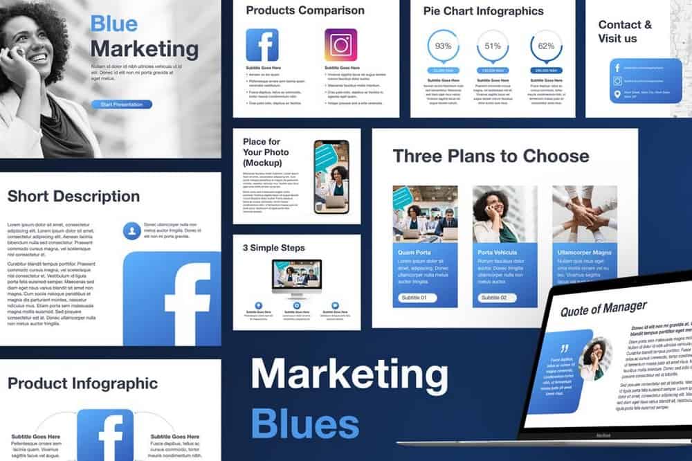 Marketing Blues - Modern Keynote Template