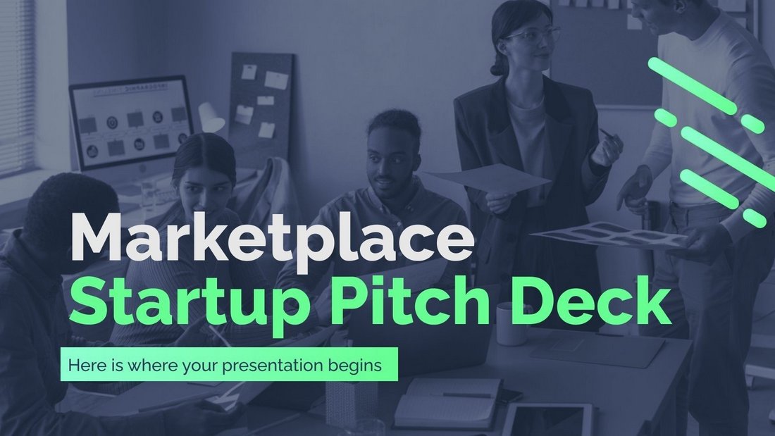 Marketplace Startup Free Google Slides Pitch Deck