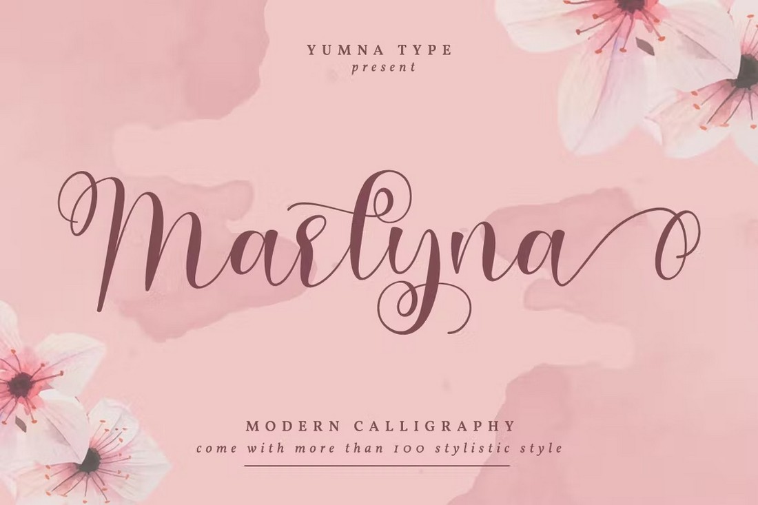 Marlyna - Wedding Script Swash Font