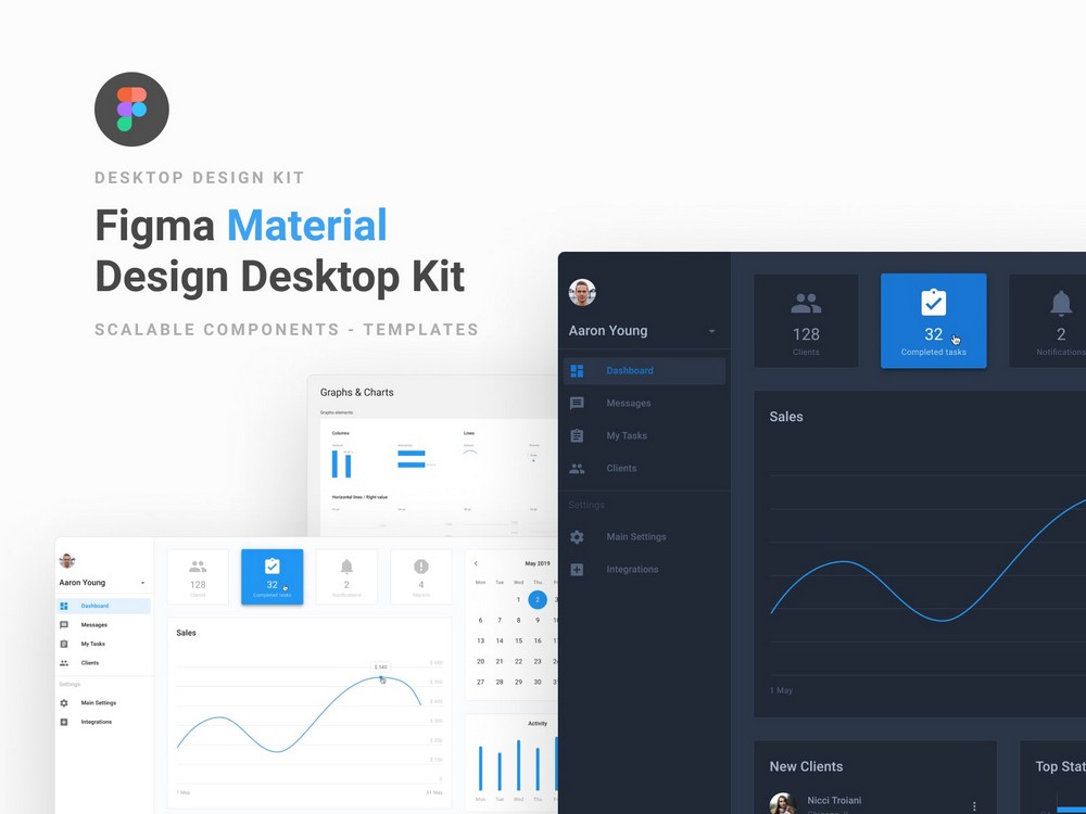 Material Kit - Free Figma Dashboard UI Kit