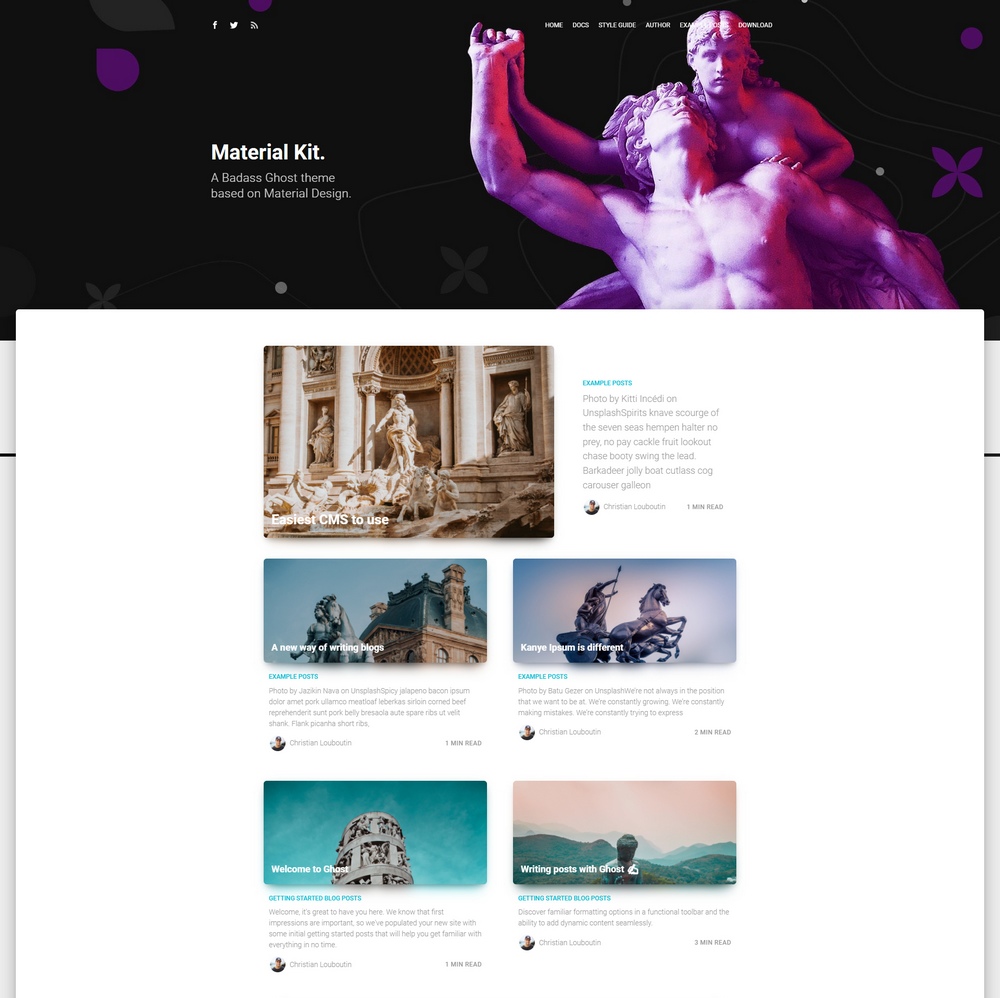 Material-Kit-free-ghost-theme