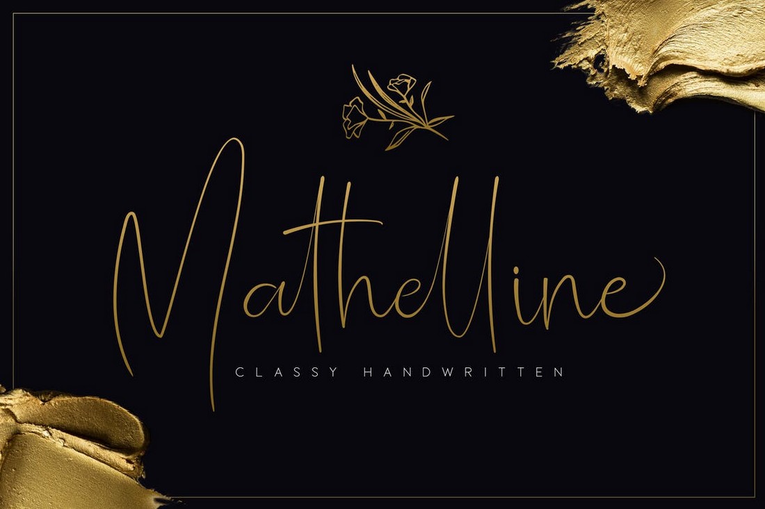 Mathelline - Classy Handwritten Business Card Font