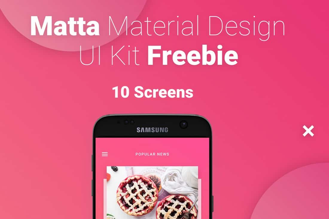 Matta- Free Material Design Mobile UI Kit