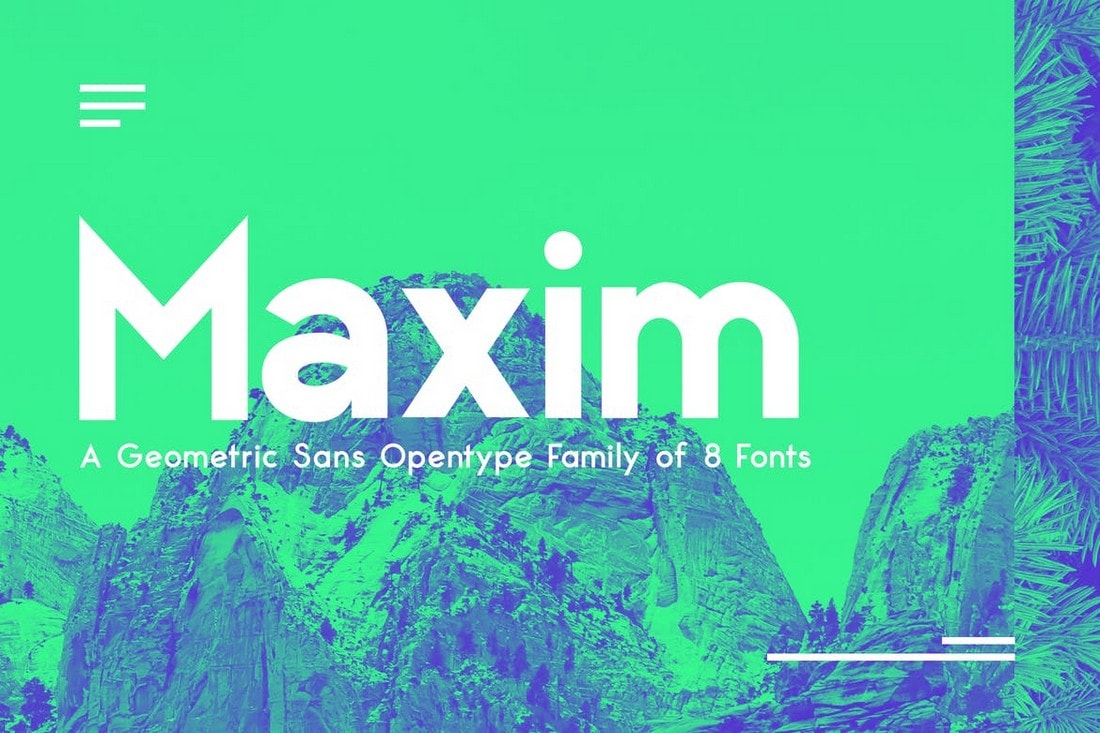 Maximus Sans - A Geometric Sans Font Family