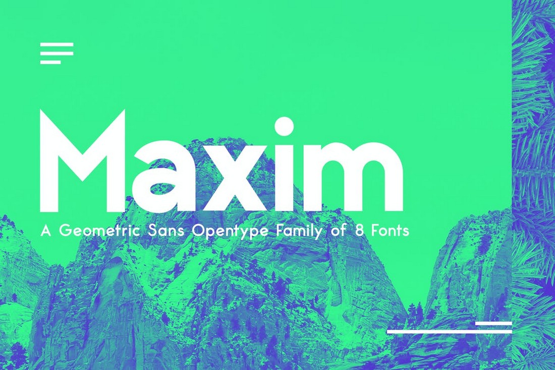 Maximus Sans - Keluarga Font Geometris Sans