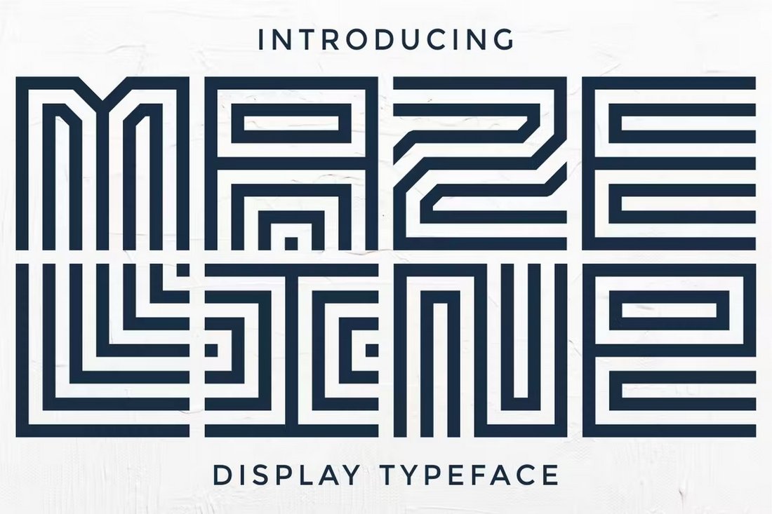 Maze Line - Unique Monogram Font