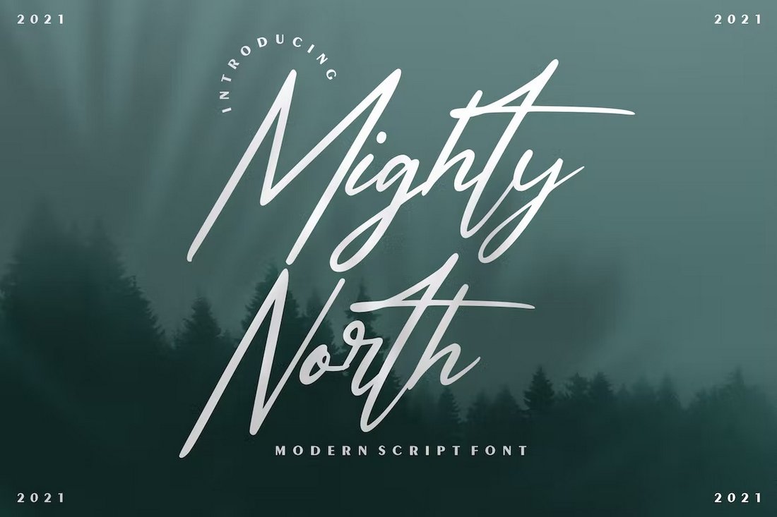 Might North - Modern Script Font