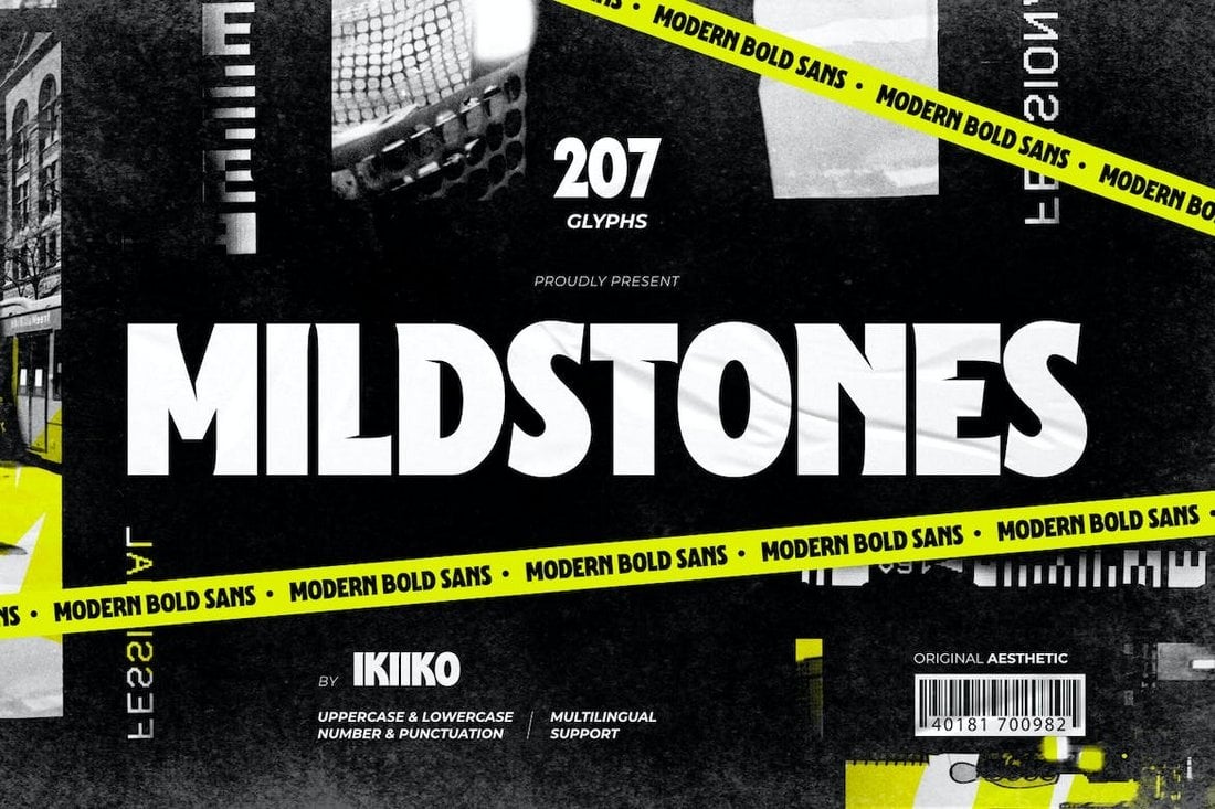 Mildstones - Bold Sans Font for Posters & Banners