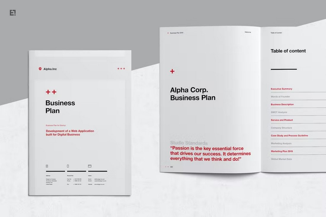 Minimal Business Plan Word Template