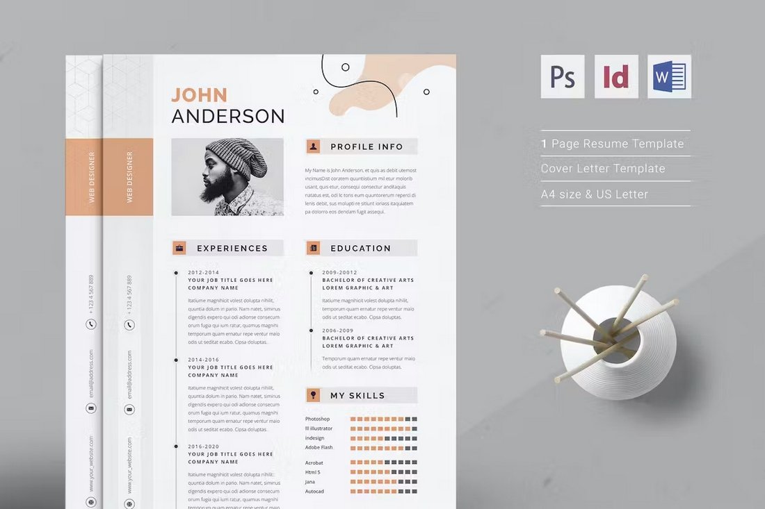 Minimal CV Template for Web Designers