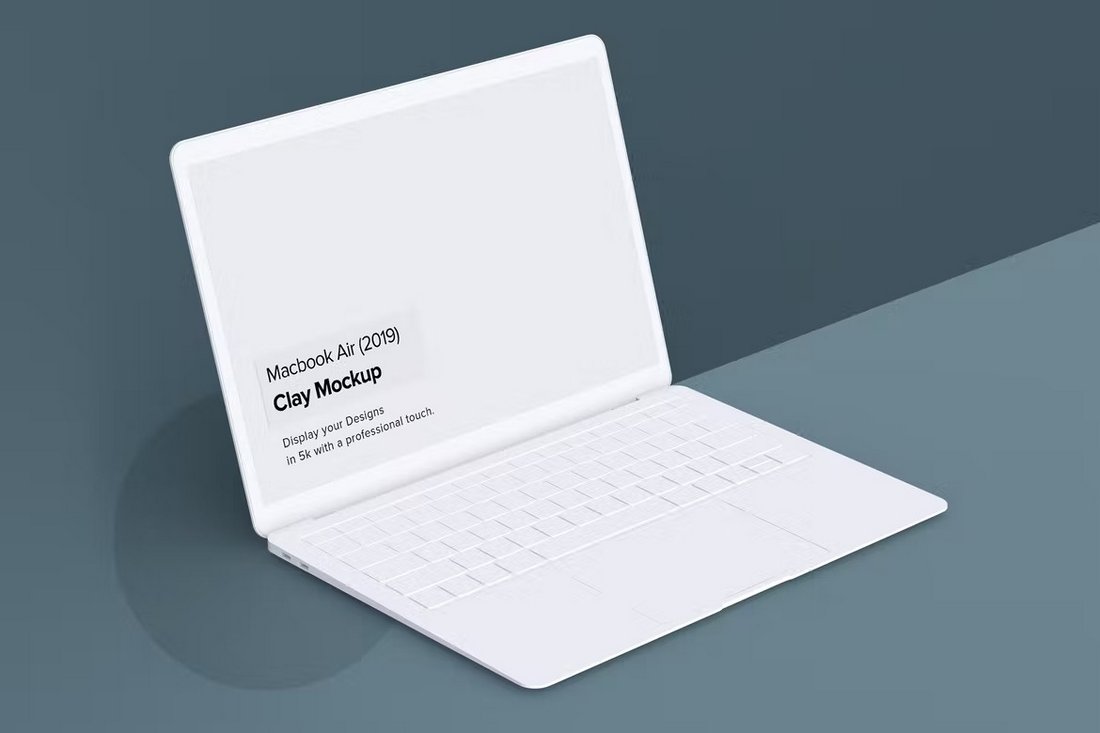 Minimal Clay MacBook Air Mockup Template