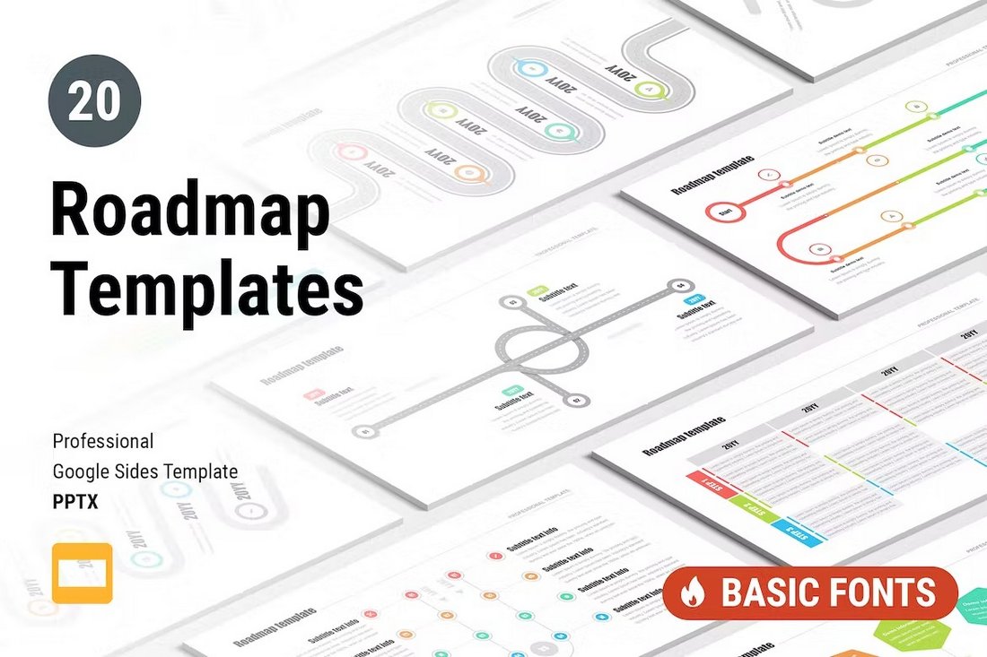 Minimal Google Slides Roadmap Template