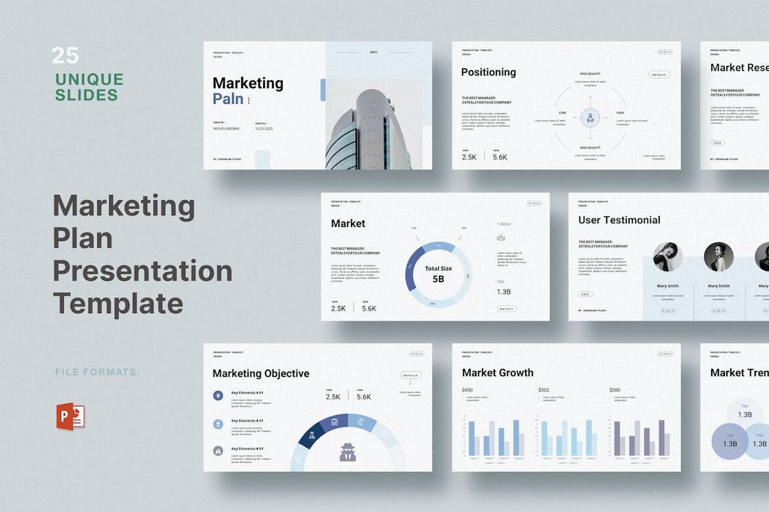 Minimal Marketing Plan Presentation Template