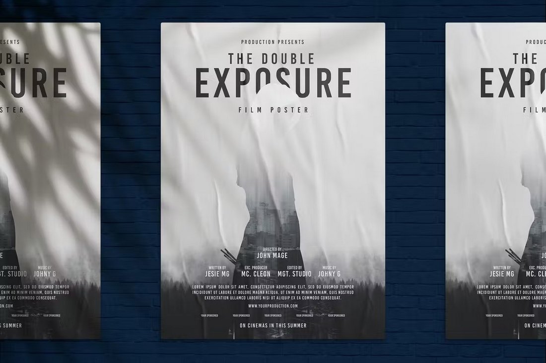 Minimal Movie Poster Template for Photoshop