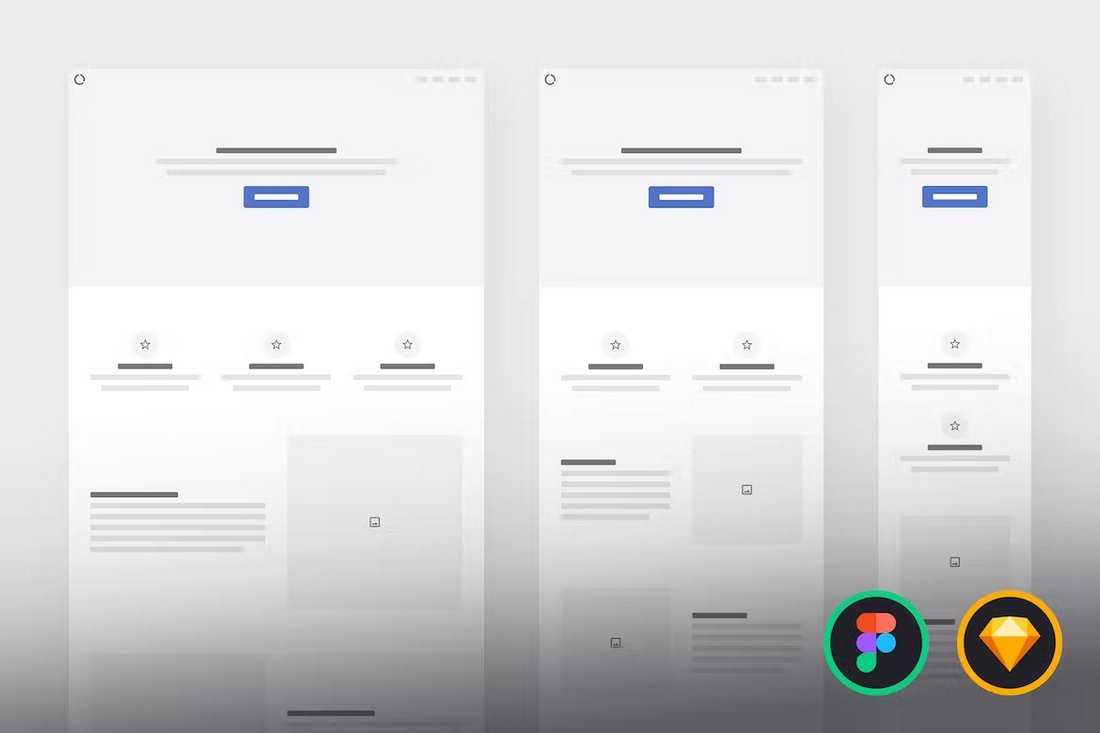 Minimal Responsive Website Figma Wireframe Kit