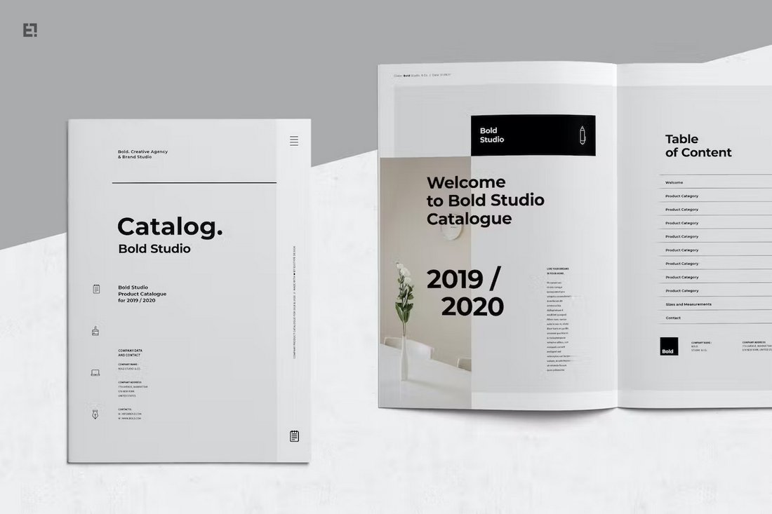 Minimal Studio Catalog InDesign Template