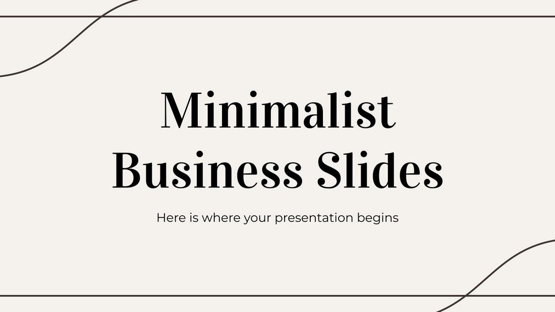 Minimalist Business Slides for PowerPoint