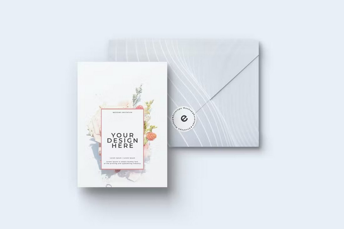 Minimalist Wedding Invitation Mockup