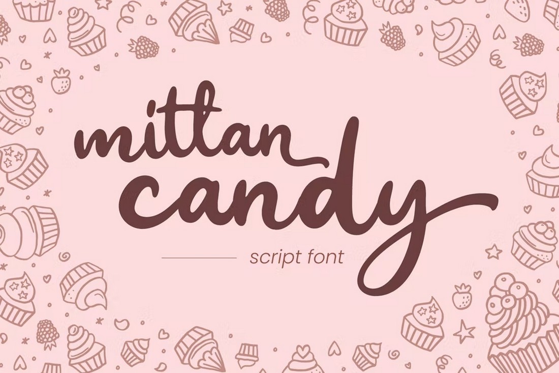 Mittan Candy - Cute Script Swash Font